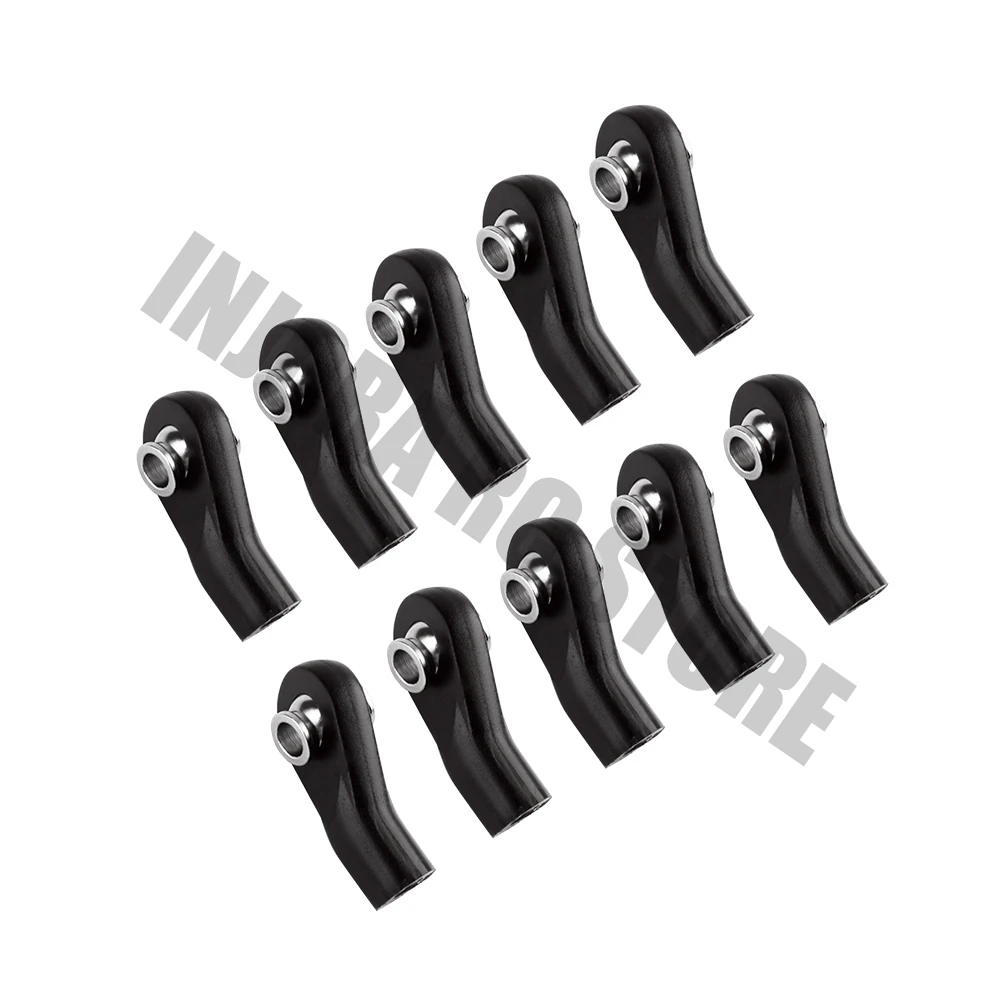 Черные пластиковые изогнутые концы стержня M3 широкие шарики для 1:10