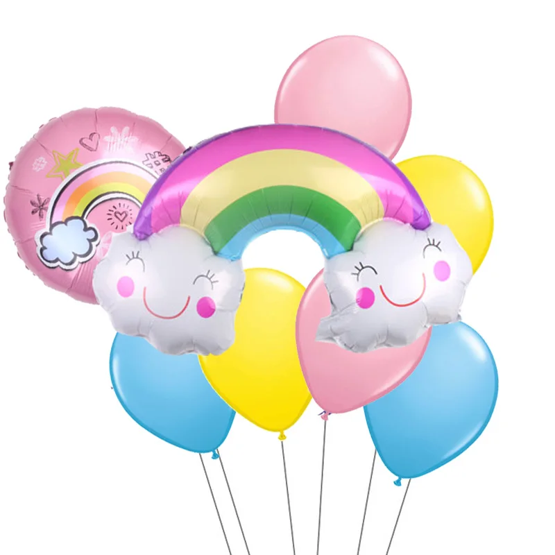 Воздушные шары из радужной фольги для будущей матери красочное облако с