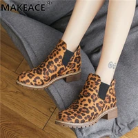 35 42 size leopard print womens shoes autumn set foot suede ladies high top shoes outdoor casual shoes fashion platform shoes