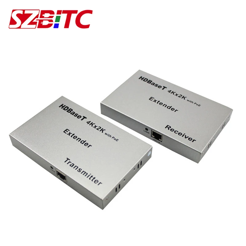 SZBITC 100 м HDBaseT HDMI удлинитель 4K2Kcat5e/6 с двойной мощностью 3af/POE DC12V 3D Ethernet ИК