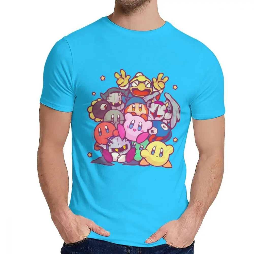 Стильная семейная футболка Kirby Group для мужчин, хипстер, натуральный хлопок, Camiseta, S-6XL - Color: Royal Blue