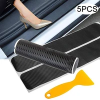 car threshold carbon fiber sticker door scratch strip anti kick film protective pad threshold strip car edge scuff proof decal