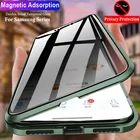 Двухсторонний противоударный Магнитный чехол для Samsung Galaxy S20 S10 S9 S8 Plus S20 Ultra Note 20 10 9 8 A50 A71, мягкий чехол
