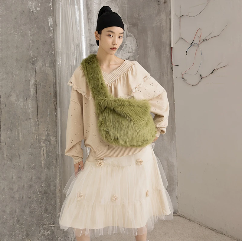

Oversized Women New Warm Green Bur Big Size Personality Accessories Fashion Tide All-match Autumn Winter 2021 1DD0488