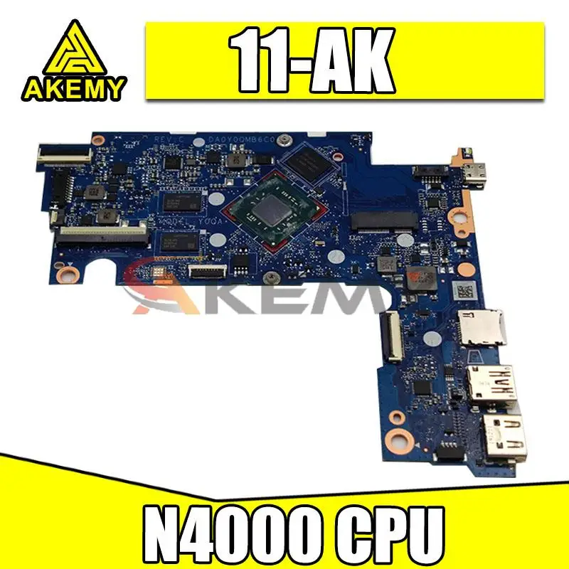 

Материнская плата Akemy 11-AK DA0Y0QMB6C0, материнская плата для ноутбука HP Stream 11-AK 11-AK0001NS, материнская плата с процессором N4000, протестированная полна...