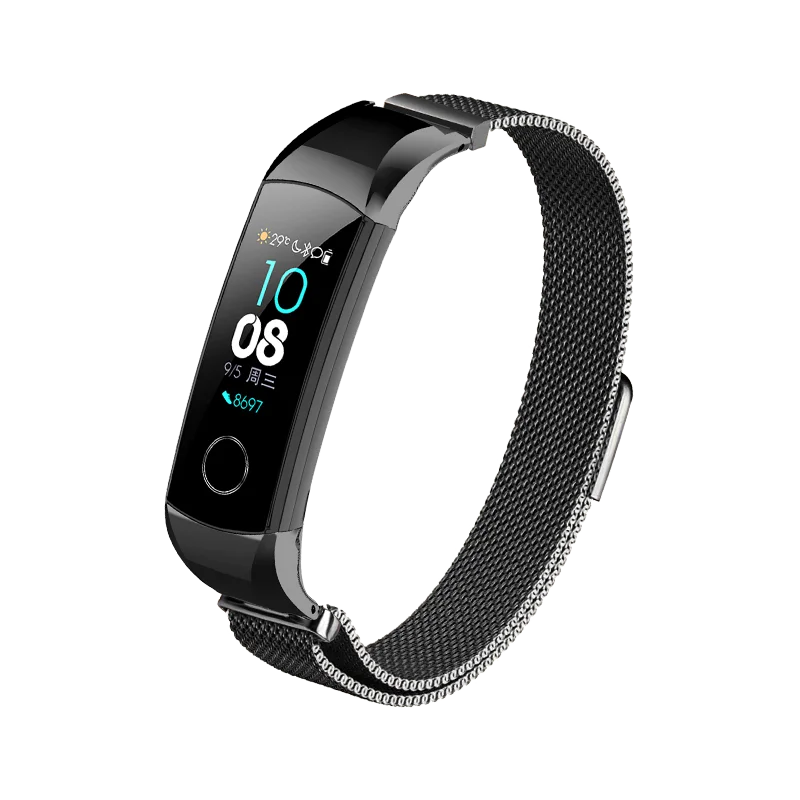 Металлический браслет ремешок для huawei honor Band 5/4 стандартная версия Смарт-Браслет спортивный браслет группа honor Band 4 нержавеющая сталь - Цвет: 7473