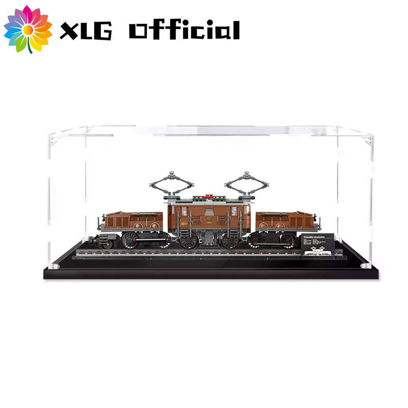 

Акриловая коробка для дисплея, совместимая с локомотивом крокодила 10277, пылезащитная прозрачная витрина для витрины, модель не входит в ком...