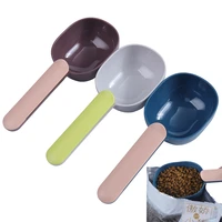 1pc pet cat dog food shovel mutli function feeding scoop spoon with sealing bag clip creative measuring cup pet supplies