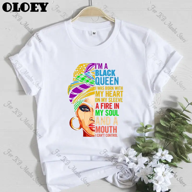 

I Am A Strong Melanin Queen t shirt Women Clothes African Black Girl History Month Female T-shirt Melanin Tee Shirt,Drop Ship