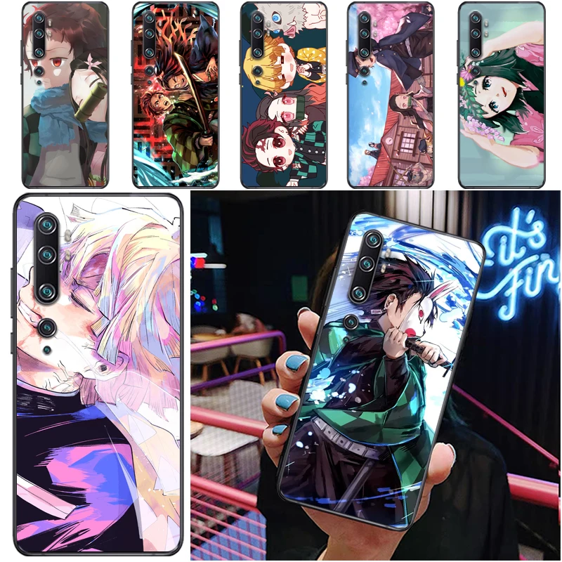 

Demon Slayer Kimetsu No Yaiba Agatsuma Zenitsu Kamado Tanjirou Kamado Nezuko Phone Case For Xiaomi CC9 Pro CC9e Funda Soft TPU