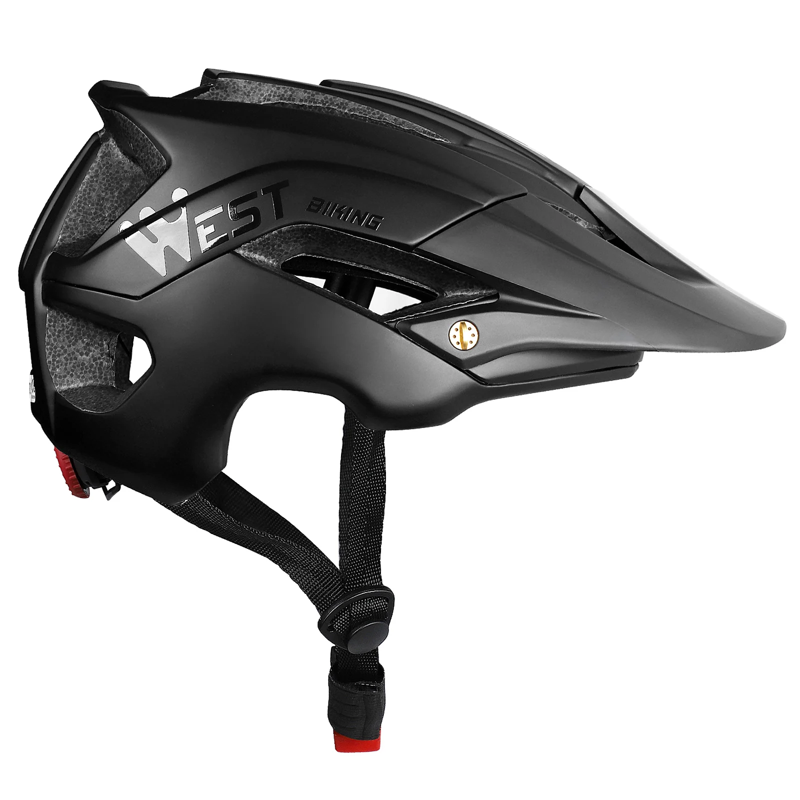 Bike Helmet with Soft Removable Lining Pad &amp Visor Adjustable Men Women Trail Racing In-mold Cycling Bicycle | Спорт и