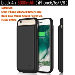 powertrust 5000mah smart battery case for iphone 6 6s 7 8 power bank charging case charger case cover free global shipping