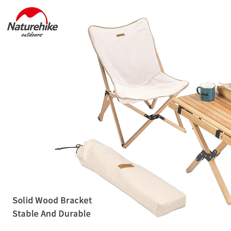 Naturehike Camping Folding Chair Fishing Portable Solid Wood Beech Picnic Sketch Wooden Outdoor Travel BBQ | Спорт и развлечения