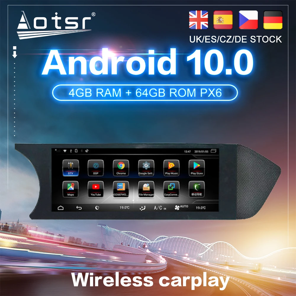 Android 10 For Mercedes-Benz C-Class (W204) 2011- 2014 Car GPS Navigation Auto Radio Stereo DVD Multimedia Video Player HeadUnit
