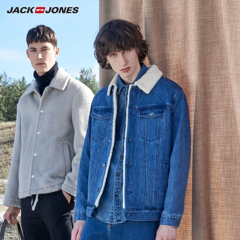 JackJones мужская хлопковая куртка с отворотами из берберского флиса уличная одежда |