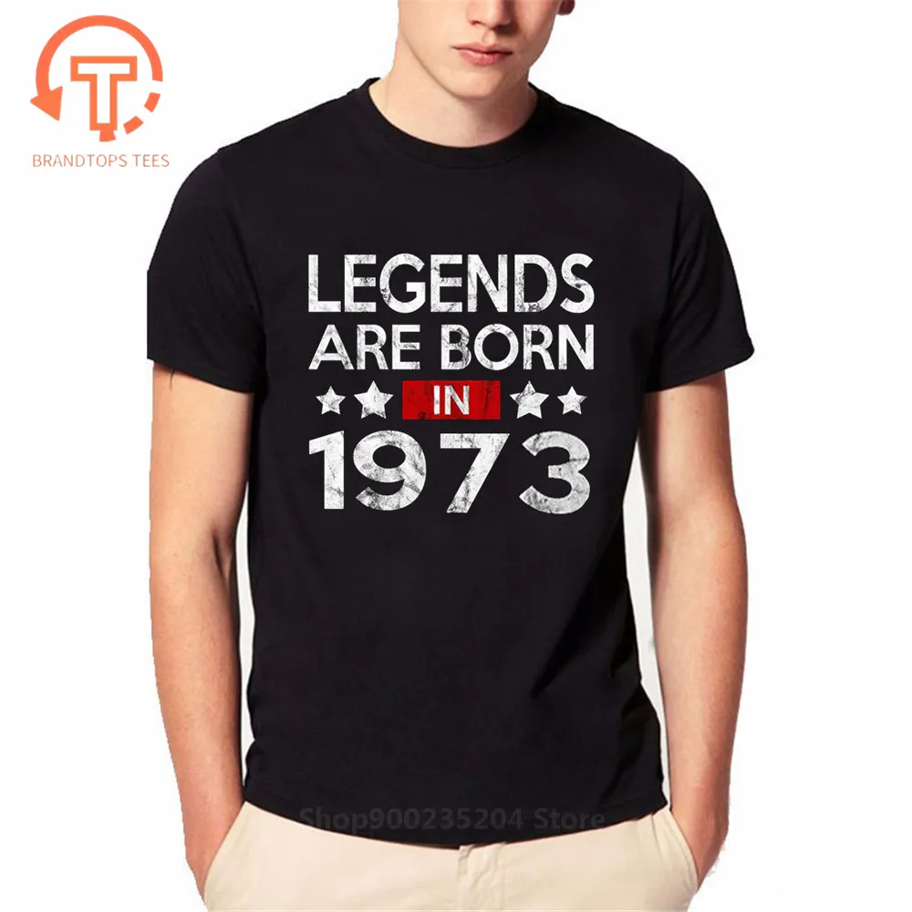 

Vintage Legends are born in 1973 T shirt men Retro made in 1973 T-shirt father's day birthday gift tee shirt Thanksgiving tshirt