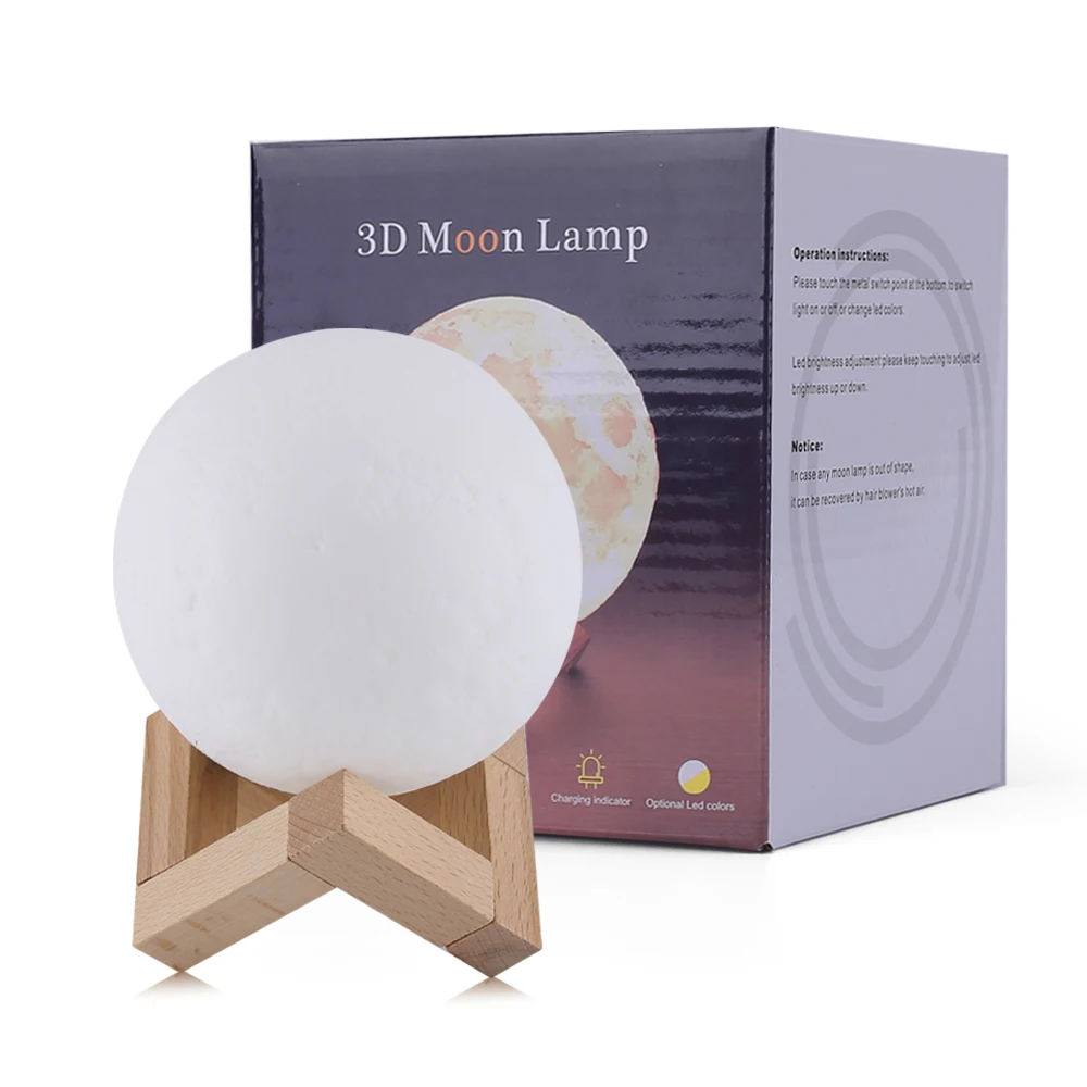 

LED Moon Night Light Creative Starry Gift With Remote Control Usb Charging Table Lamp Bedroom For Home Decoration