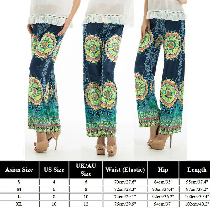 Новые женские Мешковатые шаровары в стиле бохо длинные брюки хиппи широкие