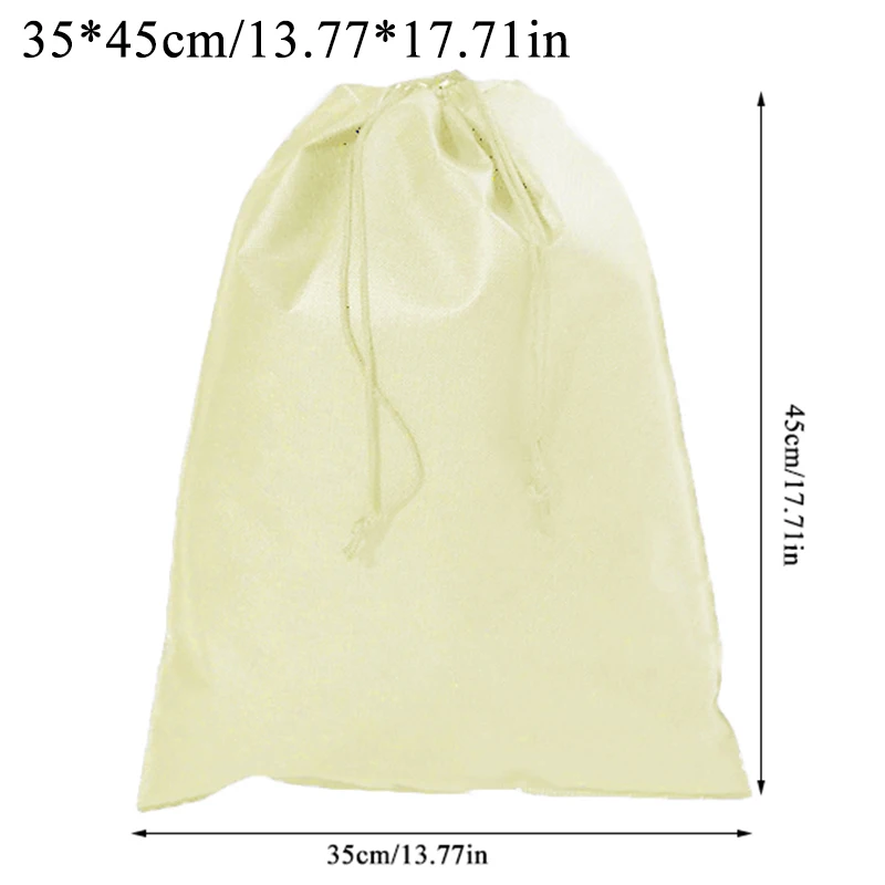 beige 35 45cm Многоразовые нетканые сумки для покупок на шнурке, эко складные сумки для продуктов, женские и мужские дорожные сумки для покупок, сумки для хранения на заказ - Цвет: beige 35 45cm