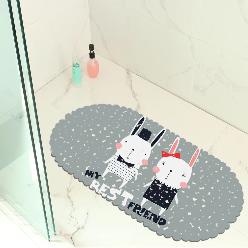Мультяшный кролик печатный коврик для ванной комнаты ковер украшения дома