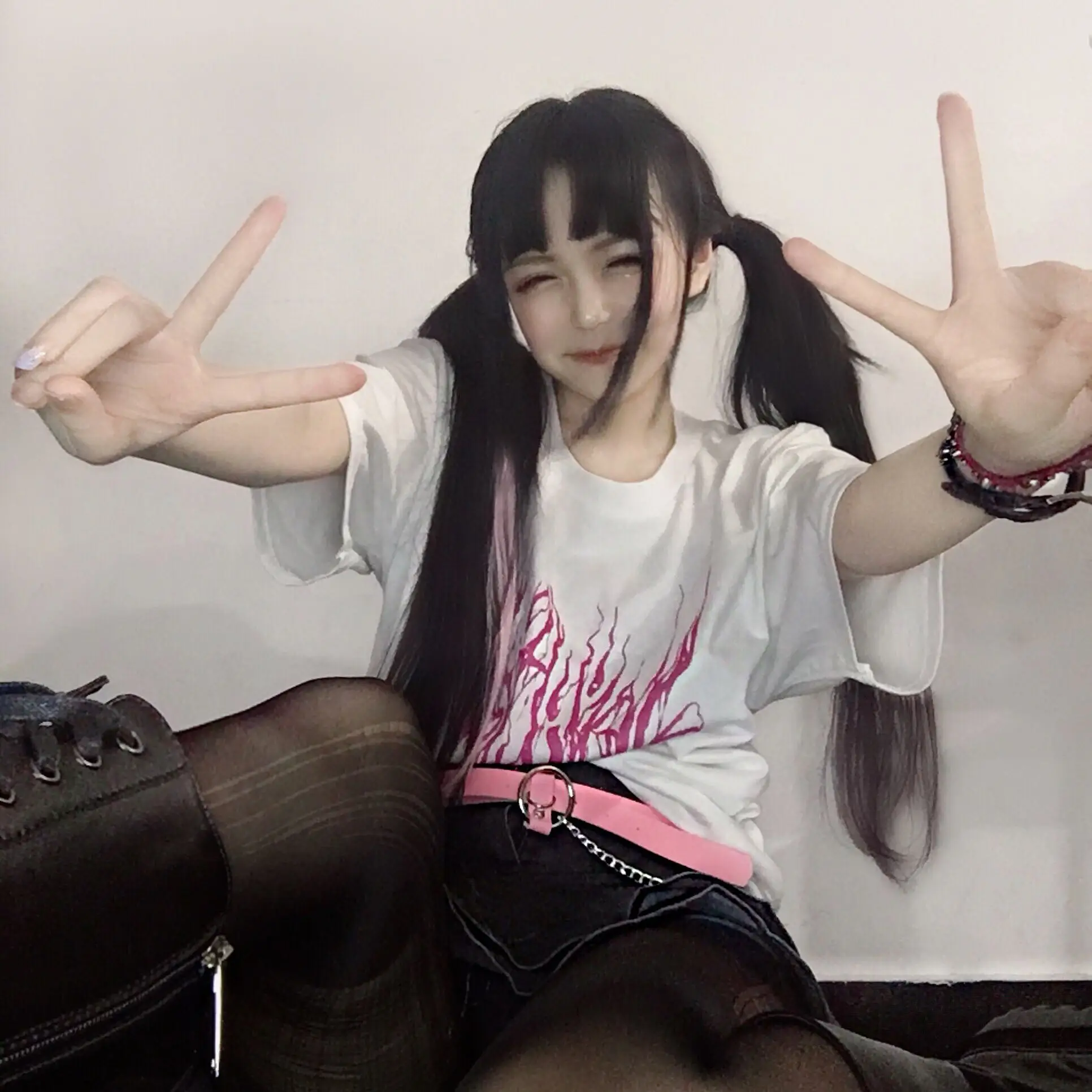 Милая Черная джинсовая плиссированная мини-юбка в японском стиле Харадзюку с