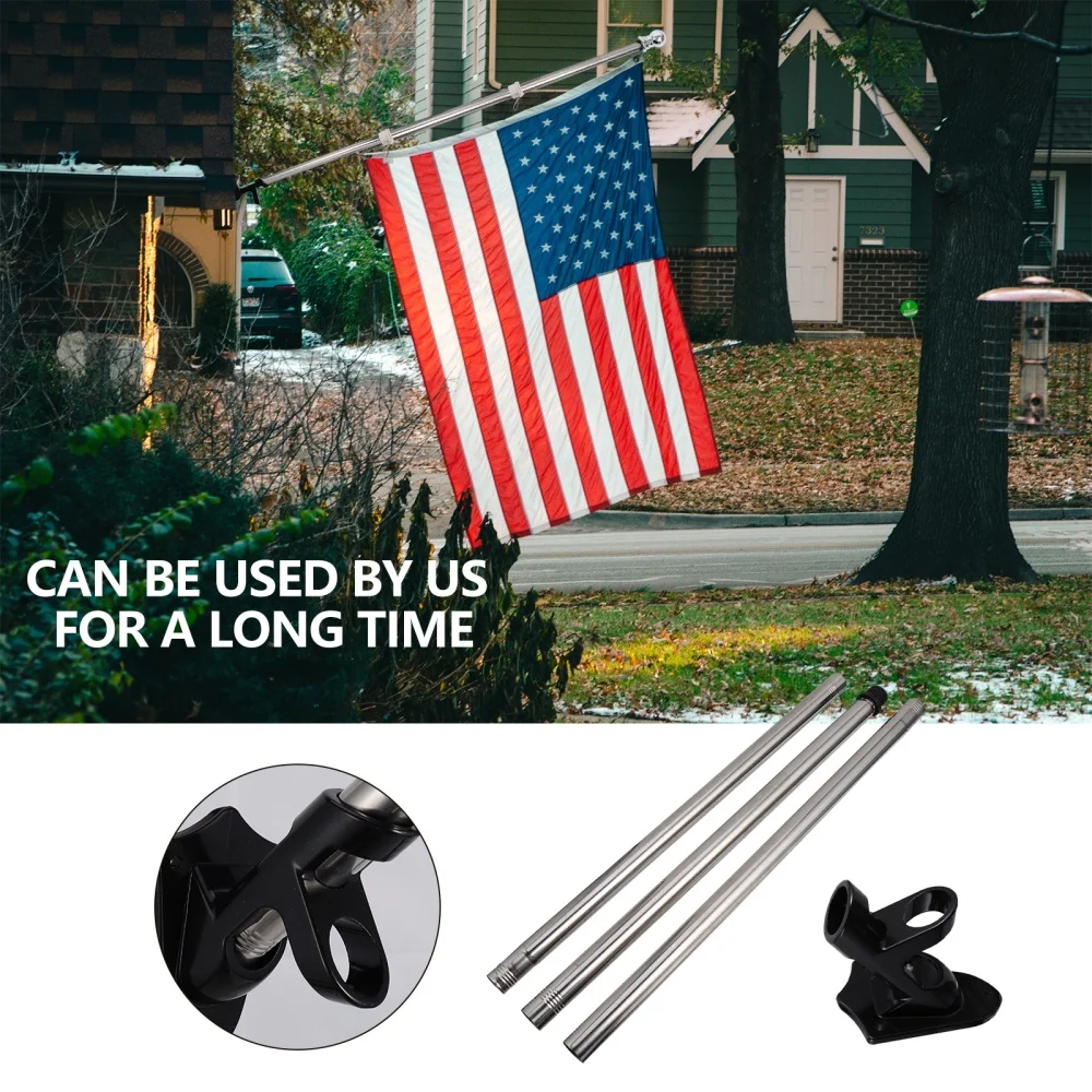 

1 Set Metal Flag Pole Rustproof Flagpole Durable Outdoor Flag Pole for Garden