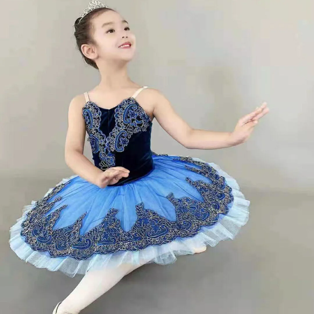 

professional ballet tutu kids child girls White flowers ballet dress for girls kids child ballerina dress kids dance costume