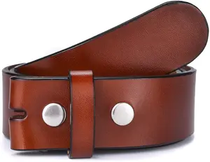 Западный джинсовый мужской ремень HJONES без пряжки 1 12 дюйма широкий коричневый черный