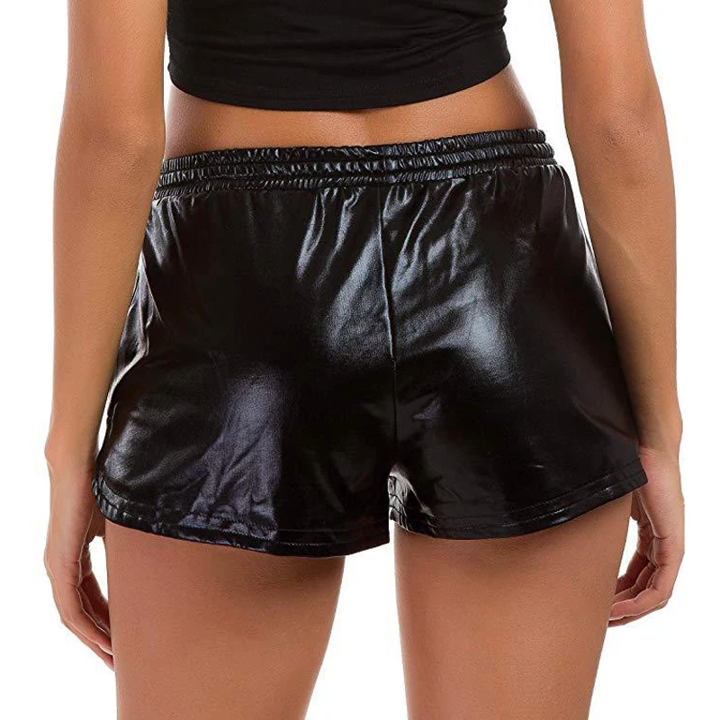 Летние дорожные шорты из искусственной кожи однотонные повседневные короткие