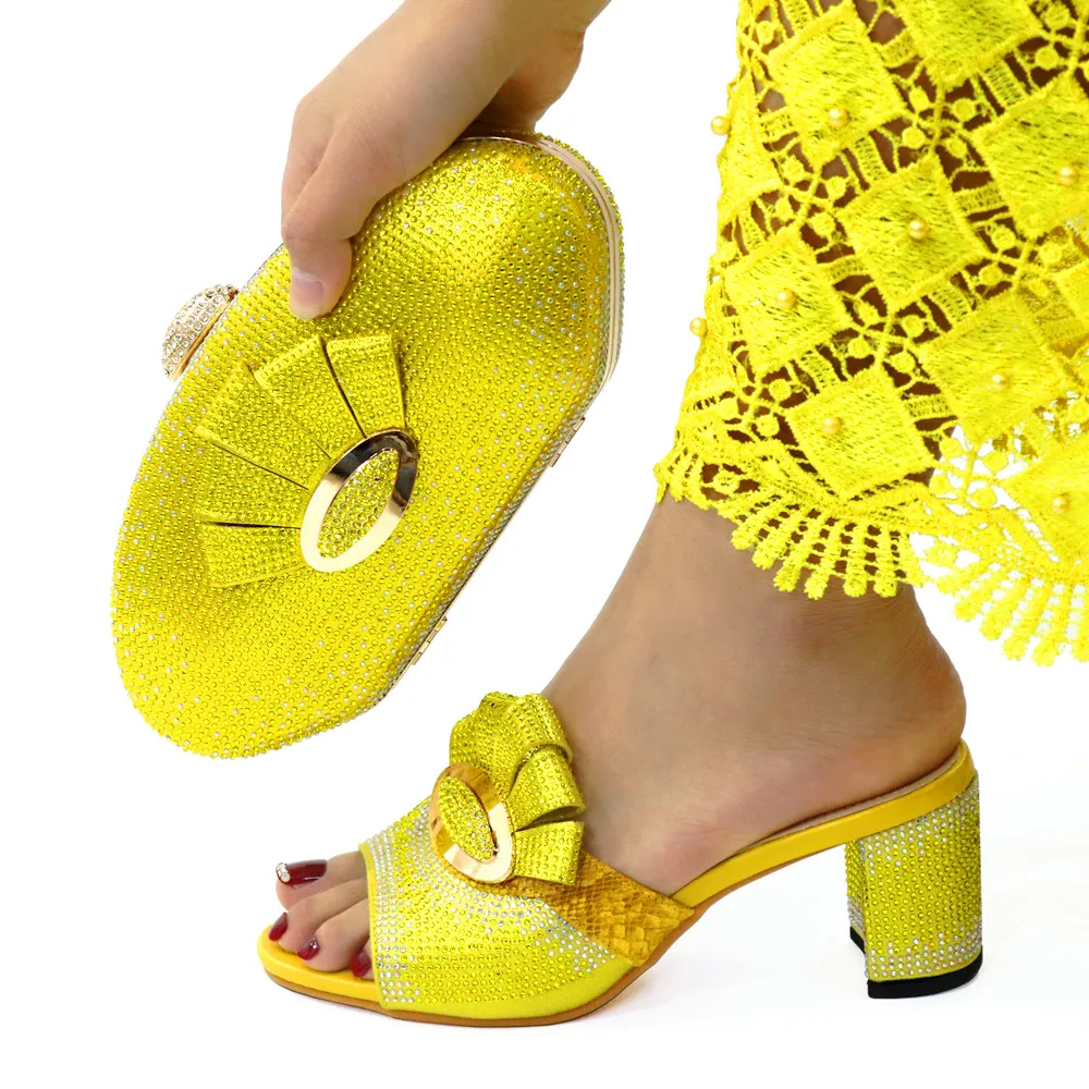 Новое поступление 2020 комплект из туфель и сумочки в африканском стиле для