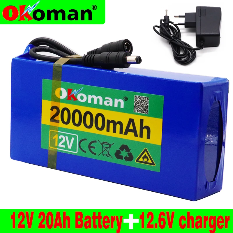 Высокое качество супер перезаряжаемый портативный литий-ионный аккумулятор DC 12V