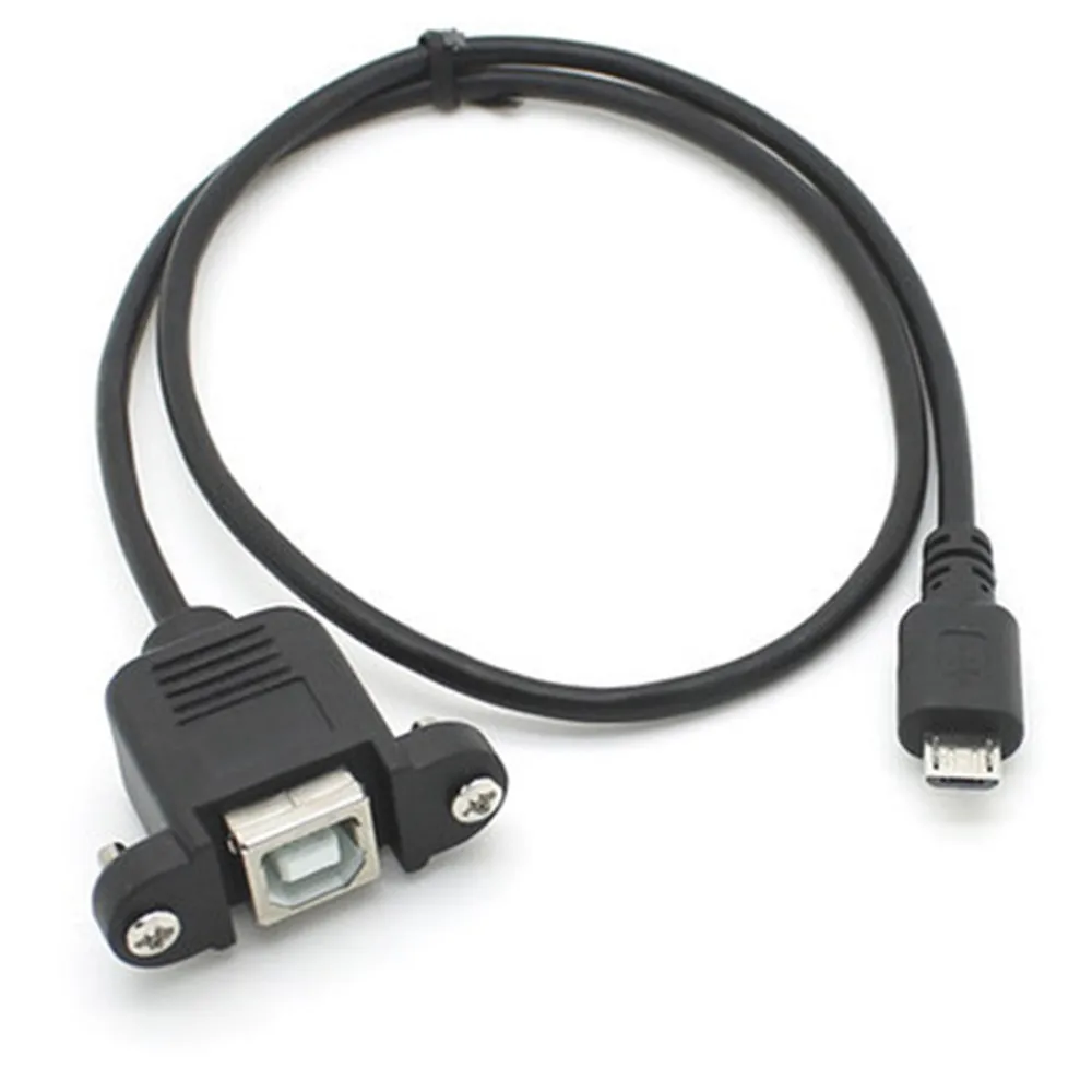 1 шт. Новый 50 см USB 2 0 B гнездо принтера Панель Крепление к Micro 5 pin Мужской кабель м