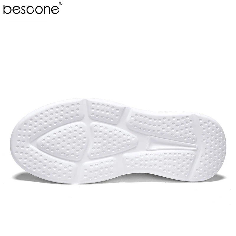 BESCONE/Повседневная обувь для мужчин высокое качество Модные дышащие кроссовки из