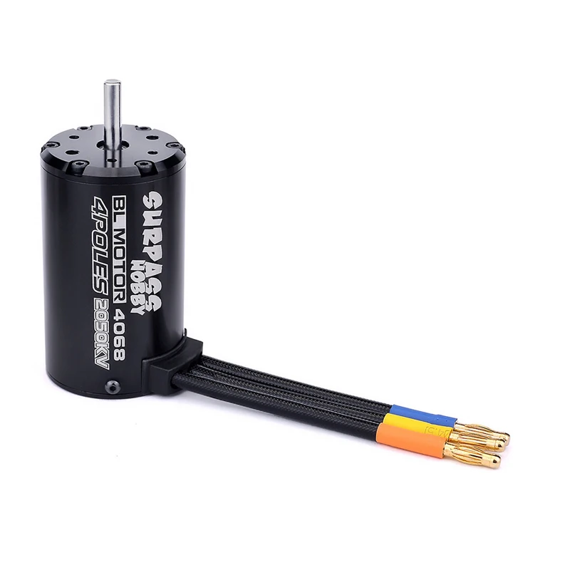 Бесщеточный двигатель SURPASSHOBBY 4068 2050KV водонепроницаемый Бессенсорный + 120A ESC для 1:8