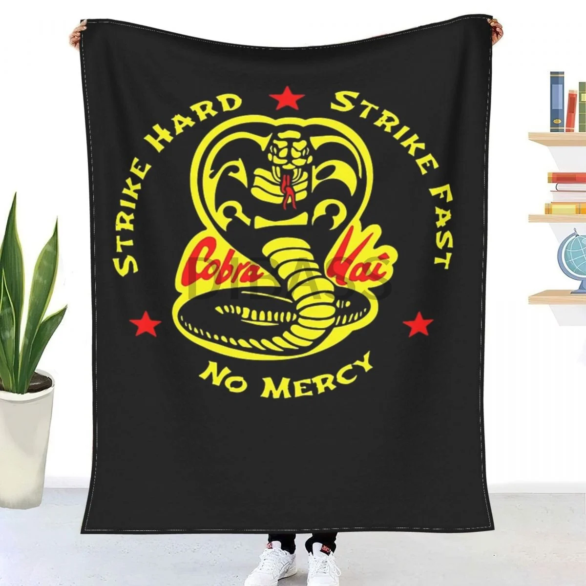 

Cobra Karate First Strike Hard Kai Strike Fast No Mercy Comforter 3D Printed Flannel Throw Blanket