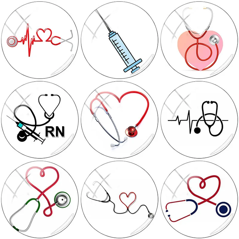 Шприц TAFREE медсестринский медицинский с изображением стетоскопа 25 см стеклянный