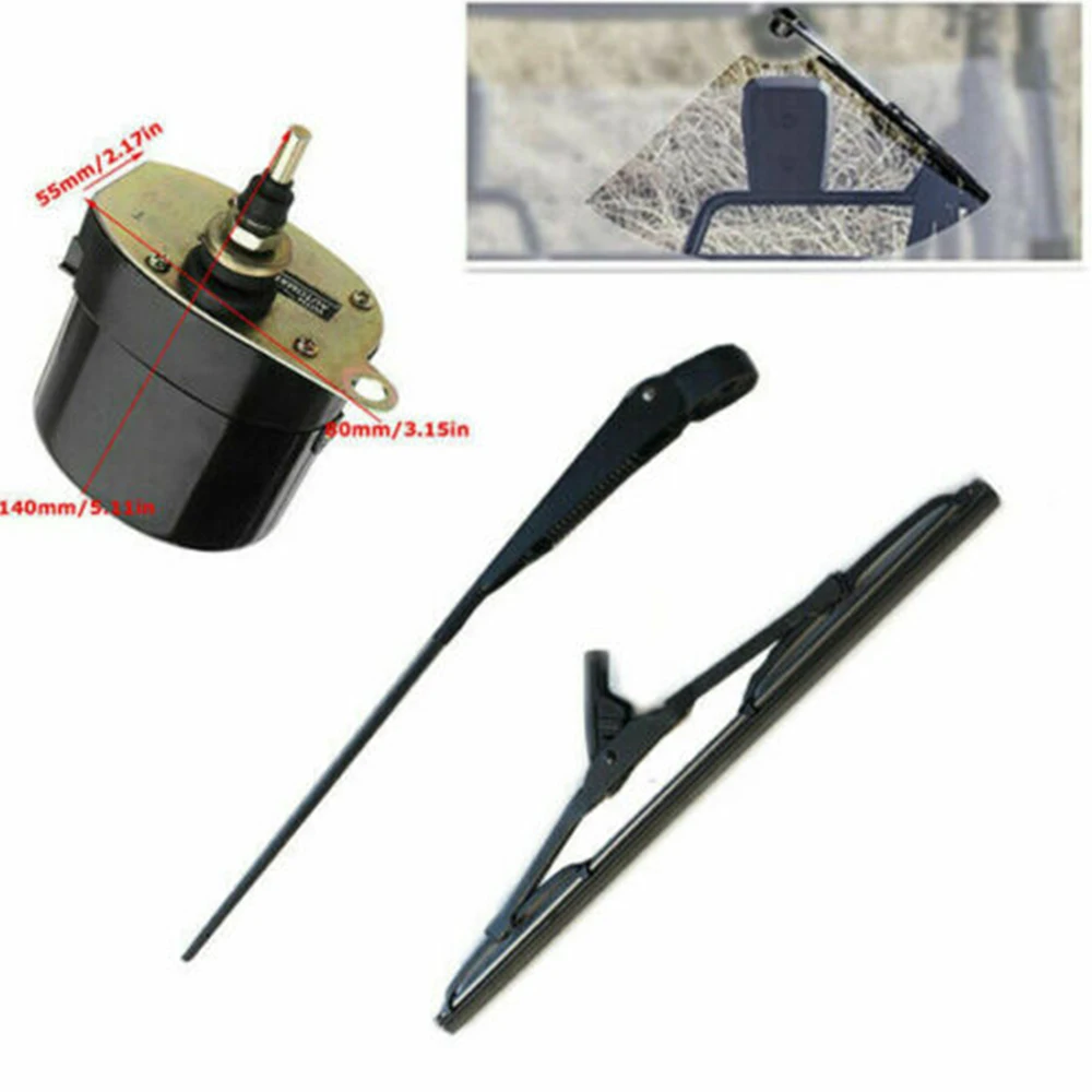 12V Universal Windscreen Wiper Motor with Arm and Blade for Fishing-Boat Caravan 01287358 7731000001 0390506510 Car Accessories |