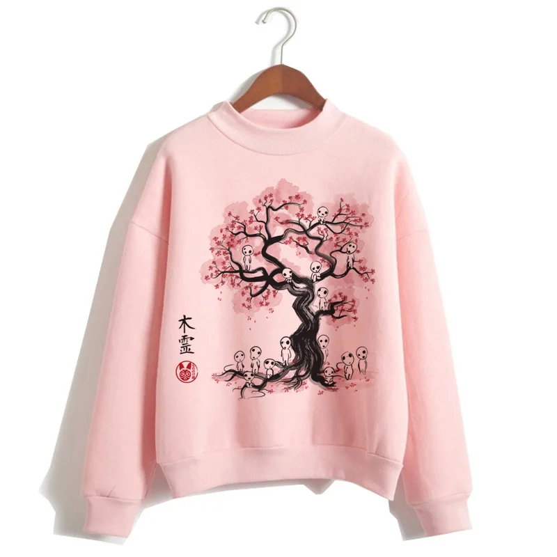 Totoro Унесенные спирали harajuku толстовки для женщин мультфильм одежда толстовка капюшон ulzzang Забавный с капюшоном Женский полиэстер негабаритных