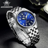 addiesdive nh35a automatic watch men luxury stainless steel mark 9 c3 luminous 200m water resistant sapphire crystal dial