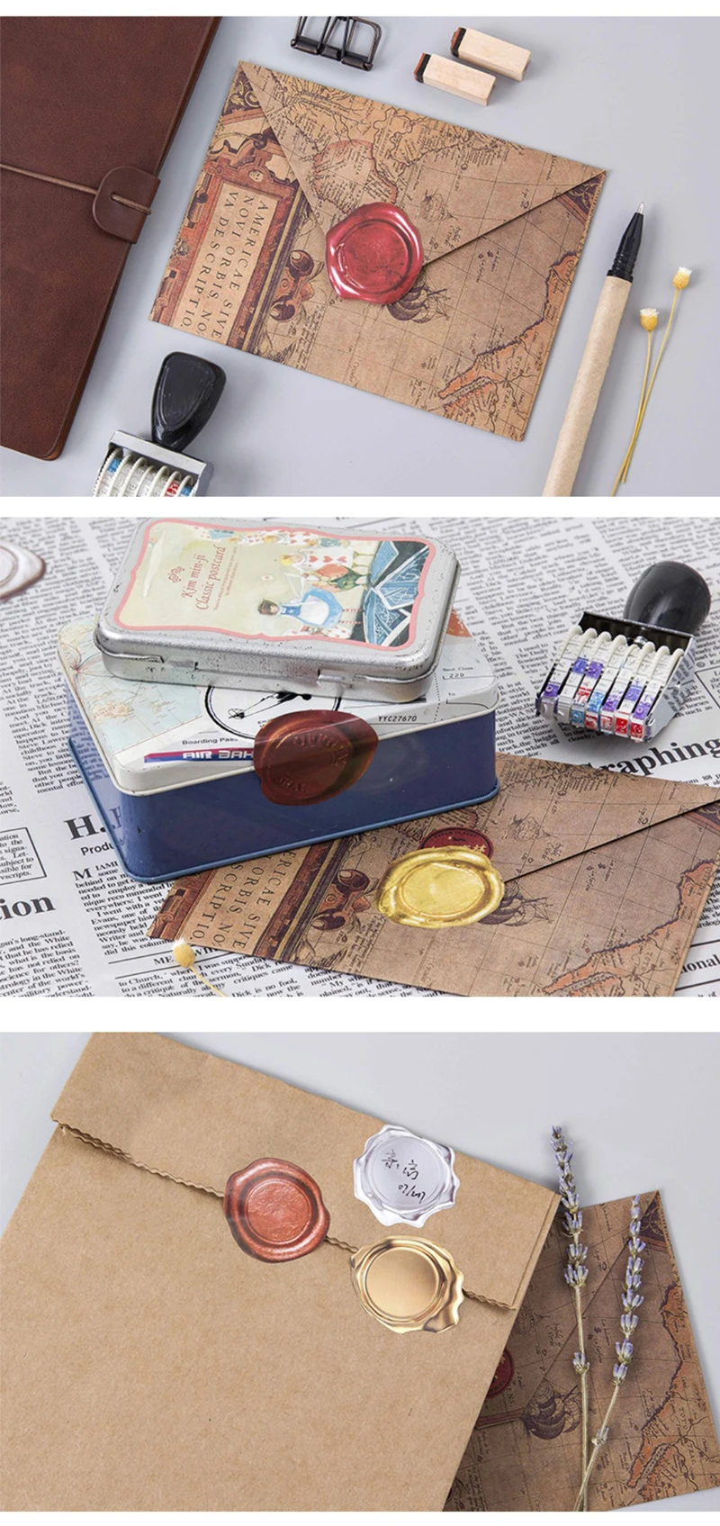 1 коробка(45 шт.) восковые печати DIY милые наклейки скрапбукинг украшения Gimue канцелярские пули журнал наклейки gudetama 06468