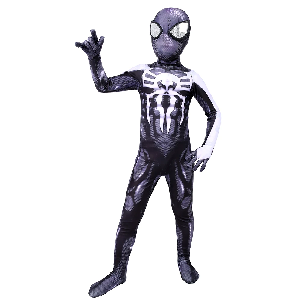 Venom/Spider-man Детский костюм из спандекса с 3D принтом черный симбиотом Веном
