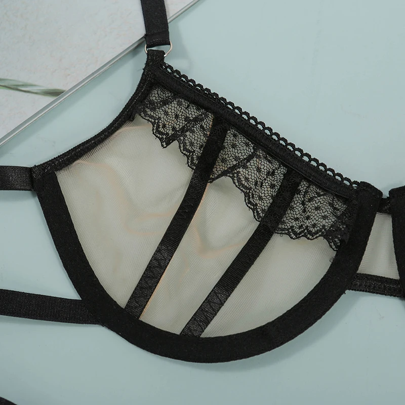 

Ellolace Lingerie Set Sexy Women's Underwear Set Transparent Bra Set Erotic Lingerie Sexy Underwear for Women Lace Porno Set