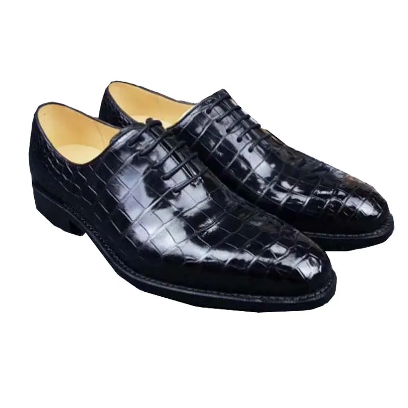 

Fanzunxing New Business Large Size No Splicing Men Crocodile Shoes Handmade Crocodile Leather