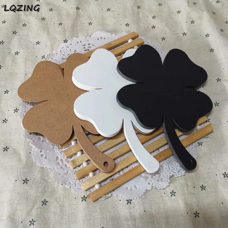 Новый стиль четыре листа клевера форма пустая закладка цена подвесные бирки