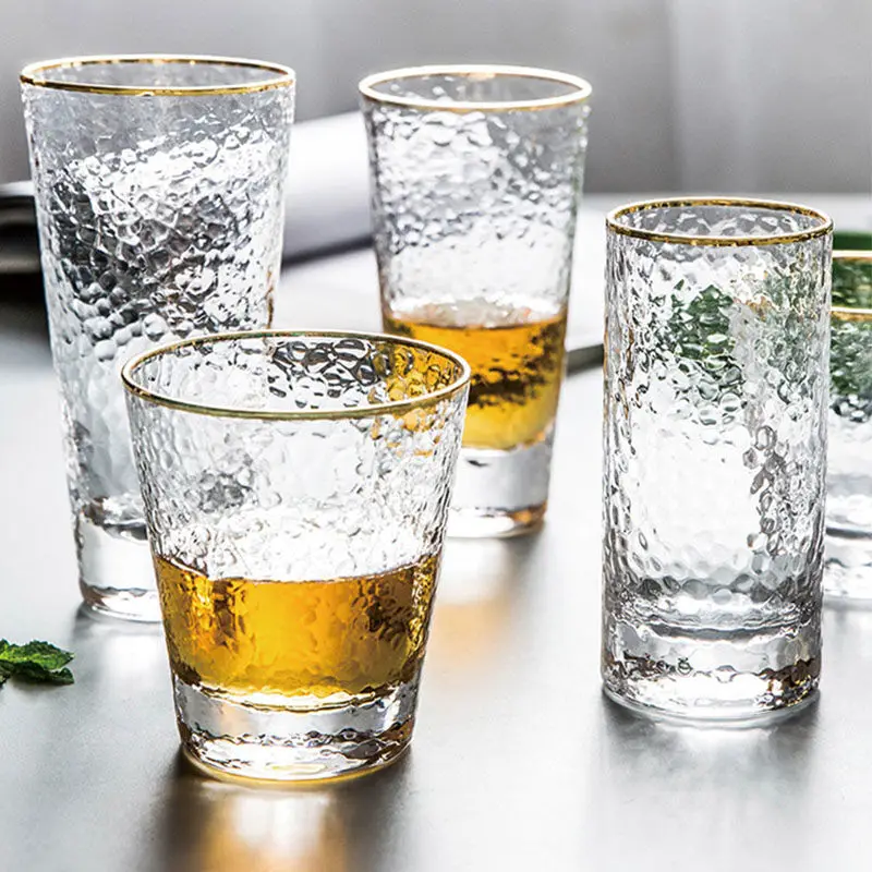 Стеклянная чашка Пномпень с узором молотка домашняя стеклянная бокал для вина