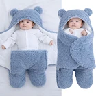 Мягкие одеяла для новорожденных, детский спальный мешок, конверт для новорожденных, спальный мешок, 100% хлопок, плотный кокон для малышей 0-9 месяцев