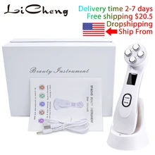 Licheng RF Beauty Device EMS LED Photon Electroporation Skin Tighten Rejuvenation Wrinkle Removal Face Lifting Massager Anti-age