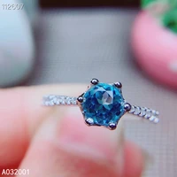 kjjeaxcmy fine jewelry natural blue topaz 925 sterling silver new women gemstone ring support test exquisite