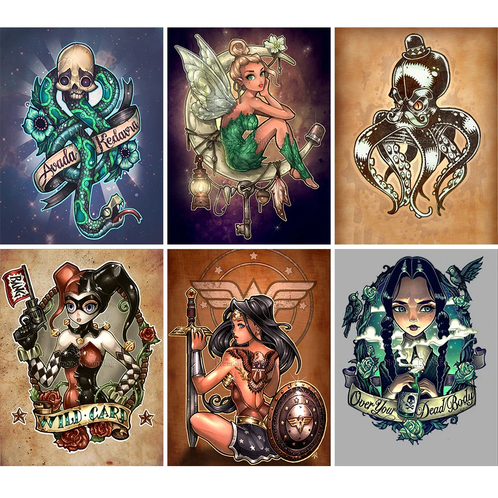 Алмазная живопись зло ведьма принцесса мультфильм полный квадрат круглый 5D