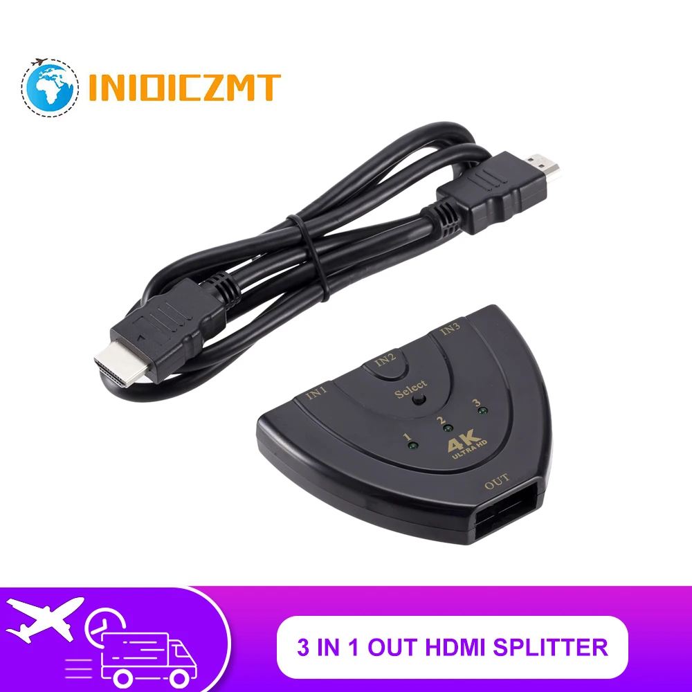 

hdmi splitter 4k 3D Mini 3 Port 1.4b 4K*2K Switcher HDMI Splitter 1080P 3 in 1 out Port Hub for DVD HDTV Xbox PS3 PS4